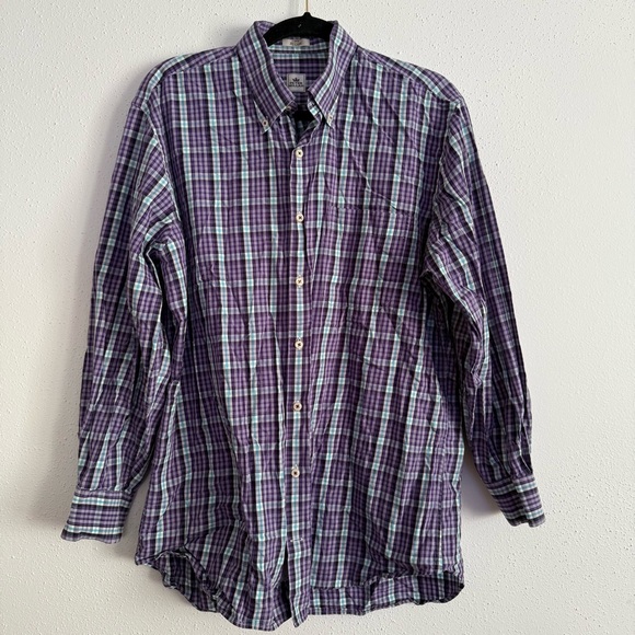 Peter Millar Dress Shirt Men Button Up Size Large - Picture 1 of 5